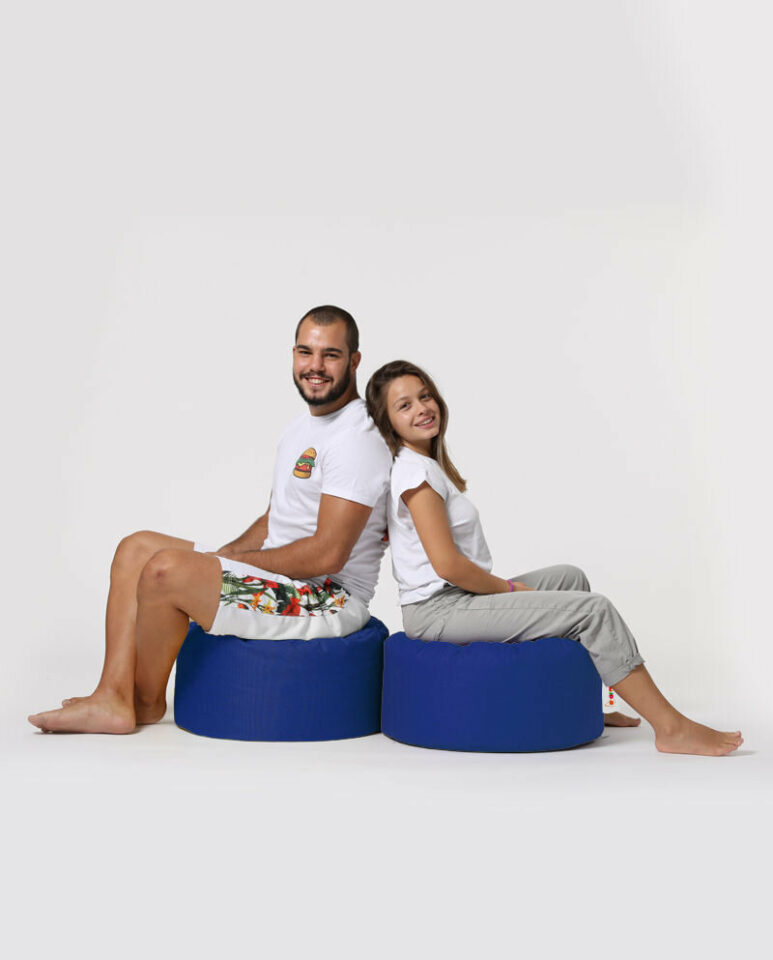 Round Pouf - Modra