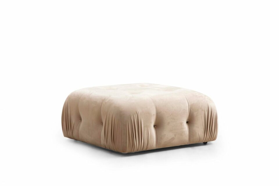 Tabure Bubble Pouffe - Krem