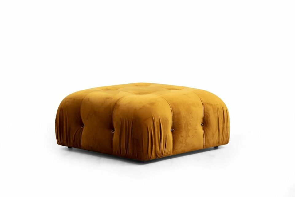 Tabure Bubble Pouffe - Gorčična