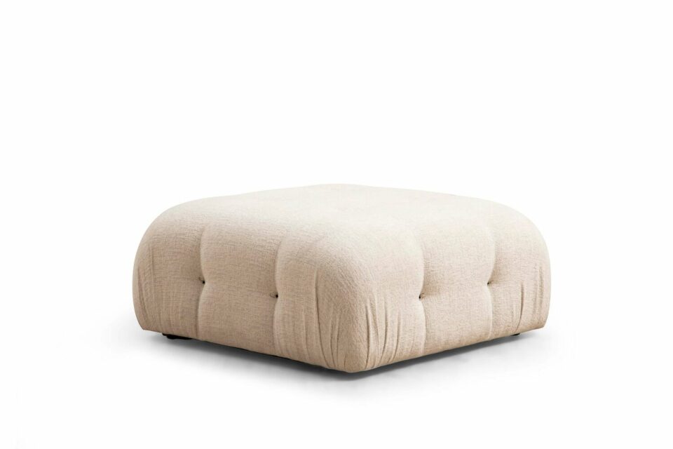 Tabure Bubble Pouffe - Krem