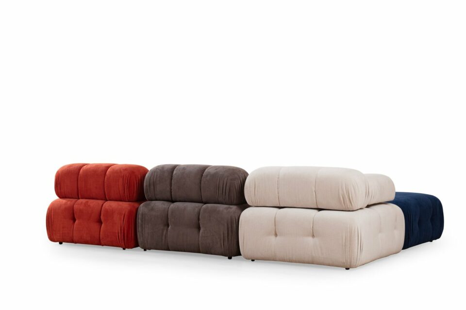 Sedežna Doblo 3 Seater with Pouffe ( L1-O1-1R-Pouffe)