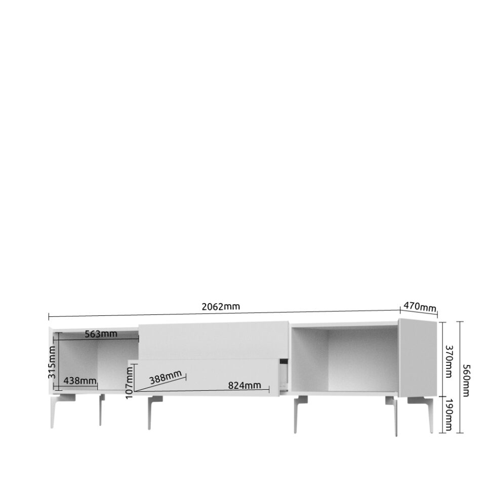 Tv Komoda SKY 45,  TV206N-2K2F/S45