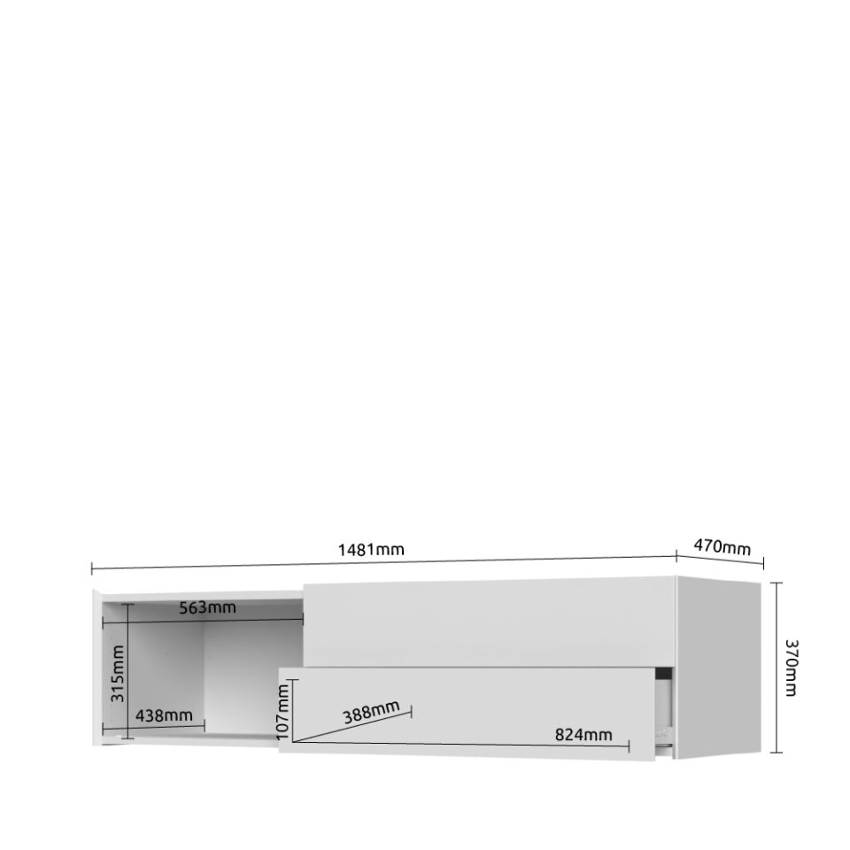 Tv Komoda SKY 45, TV148-1K2F/S45