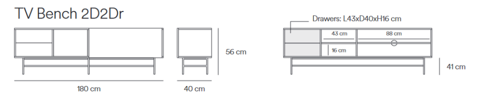 TV enota Nube 2D2Dr, VEČ BARV